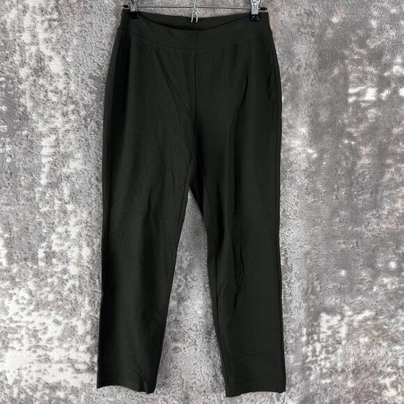 Eileen Fisher Pants - Eileen Fisher Petite Size PP Stretch Minimalist Straight Leg Pants Olive Green